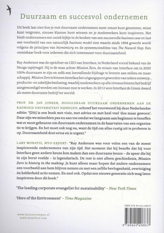 Duurzaam en succesvol ondernemen achterkant