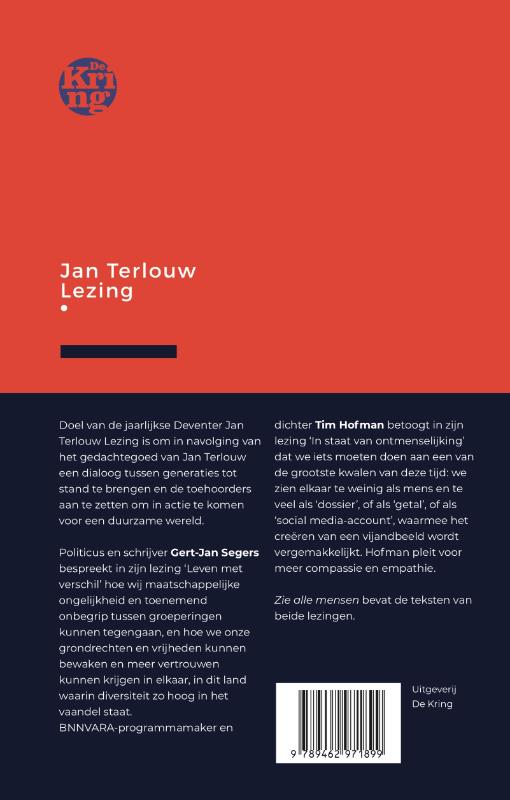 Zie alle mensen / Deventer Jan Terlouw Lezing / 4 achterkant