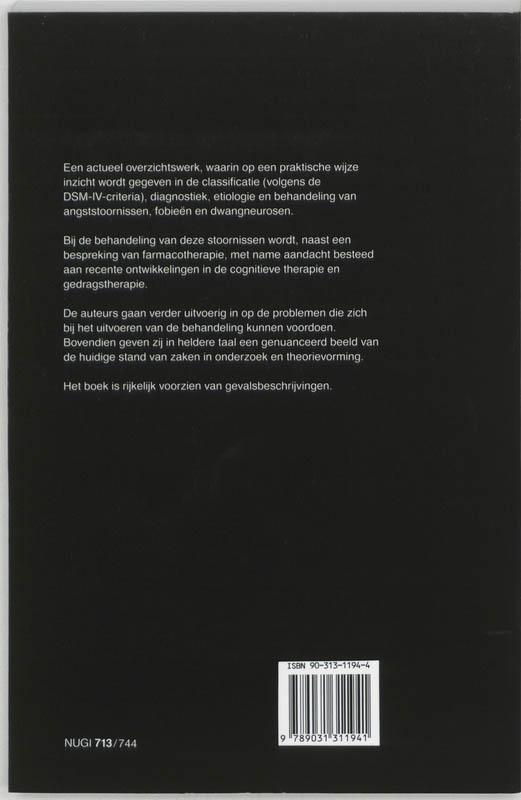 Angst, fobieen en dwang achterkant