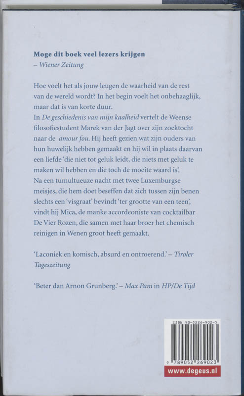 Geschiedenis Van Mijn Kaalheid achterkant