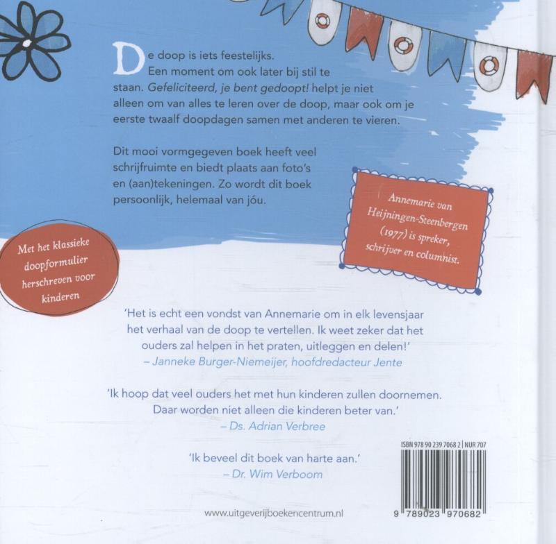 Gefeliciteerd, je bent gedoopt! achterkant