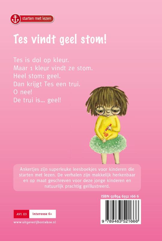 Tes vindt geel stom! / Ankertjes achterkant