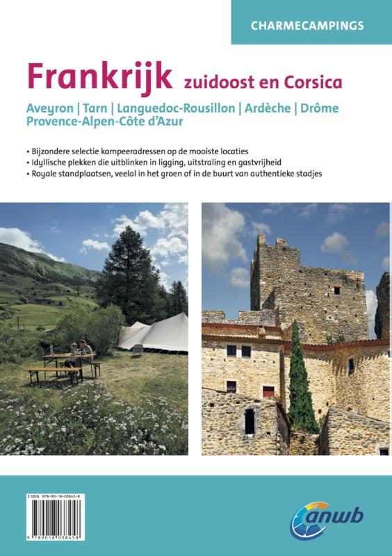 Frankrijk ZuidOost en Corsica / ANWB charmecampings achterkant