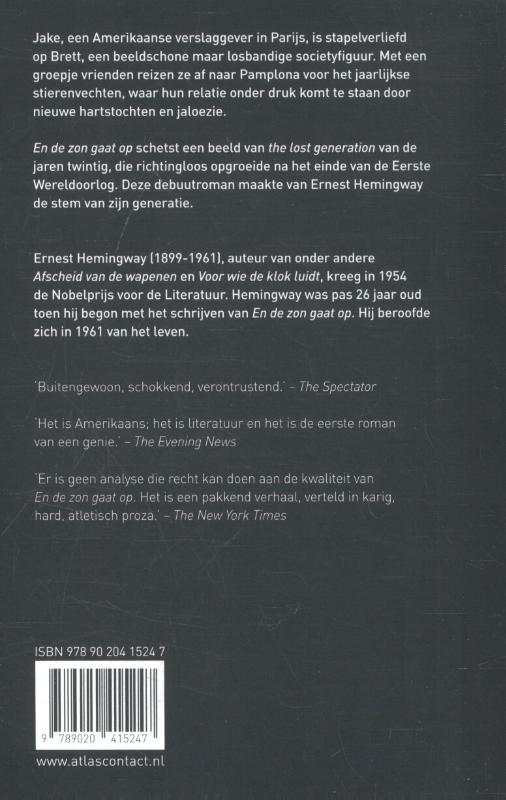 LJ Veen Klassiek  -   En de zon gaat op achterkant