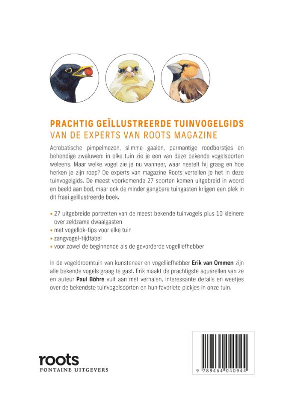 Vogels in onze tuin achterkant