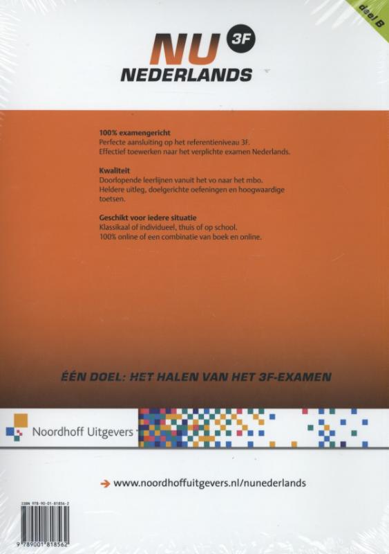 Nu Nederlands 3F deel A en B Leerwerkboek achterkant