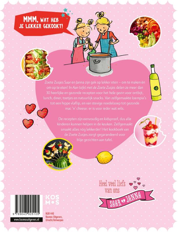 Aan tafel met de Zoete Zusjes / De Zoete Zusjes achterkant