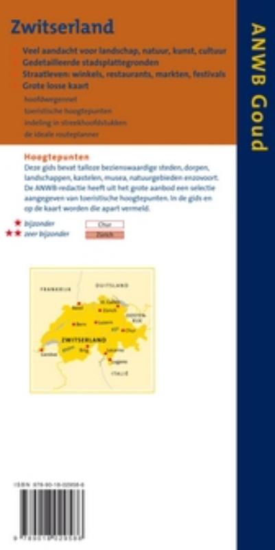 Zwitserland / ANWB hotelgids achterkant