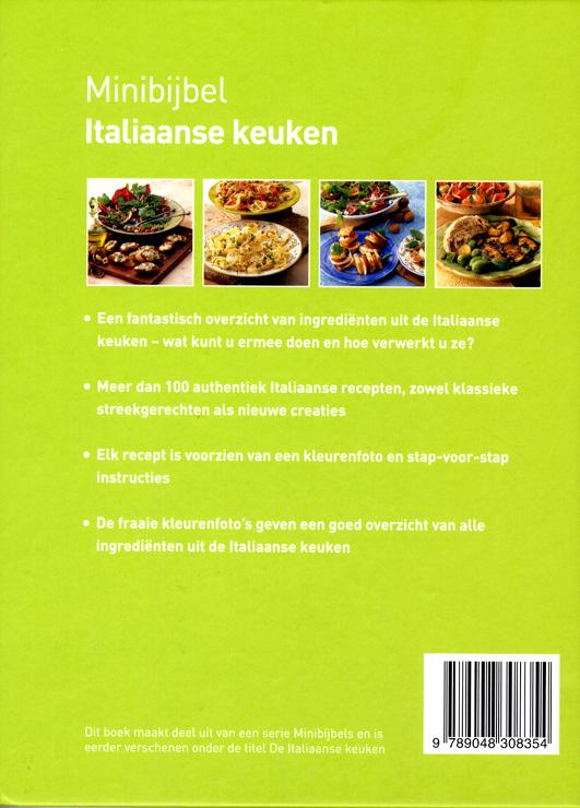 Italiaanse keuken / Minibijbel achterkant