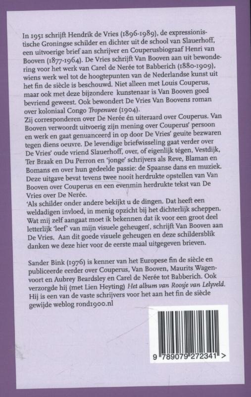 Prominent-reeks 7 -   Briefwisseling Henri van Booven en Hendrik de Vries achterkant