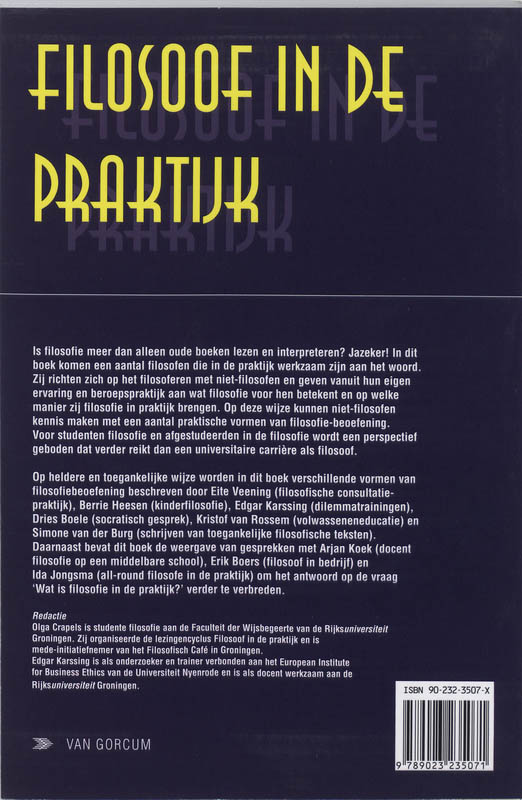 Filosoof in de praktijk achterkant