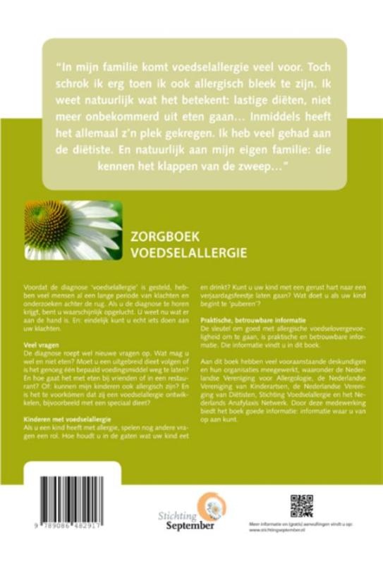 Voedselallergie / Zorgboek achterkant