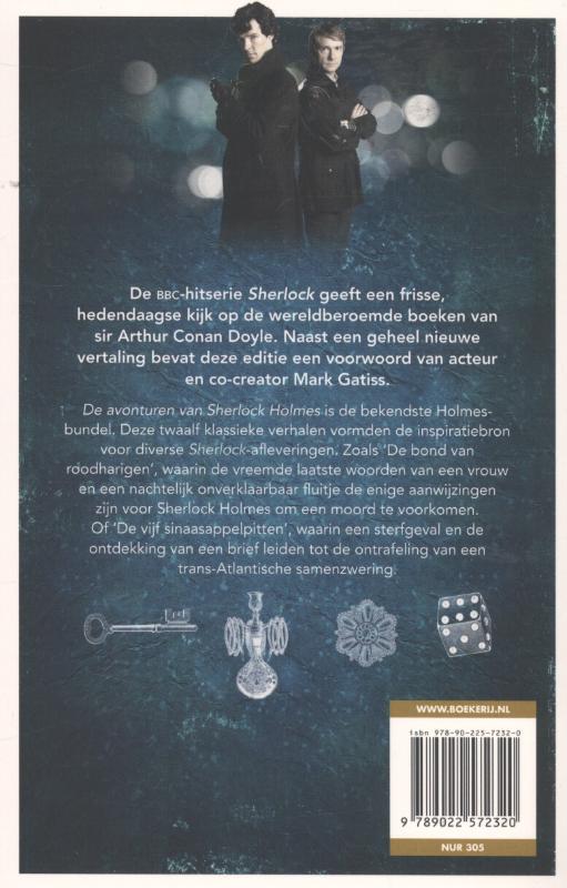De avonturen van Sherlock Holmes achterkant