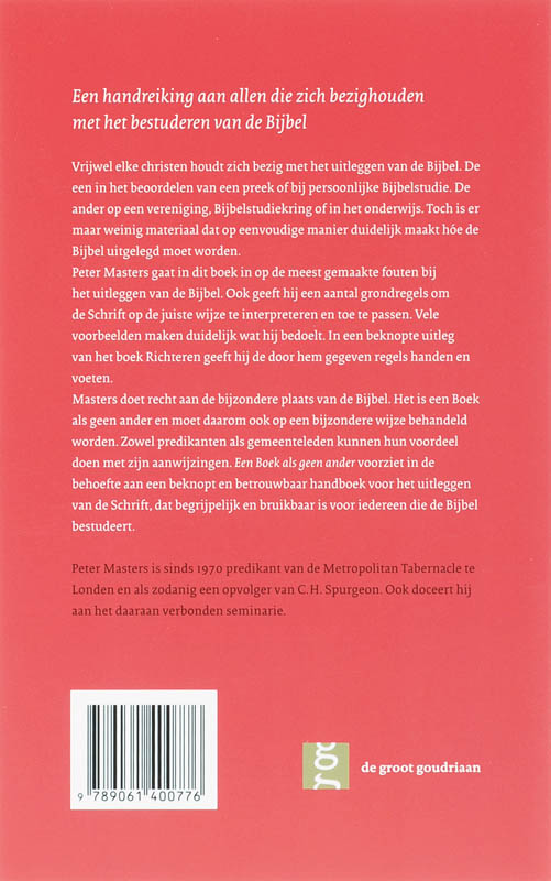 Een Boek Als Geen Ander achterkant