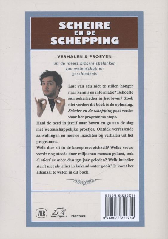 Scheire en de schepping achterkant