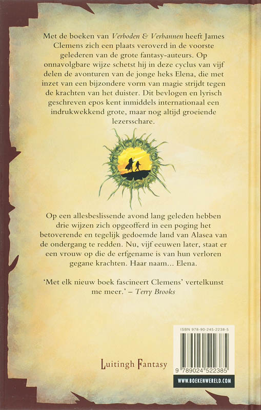 Verboden En Verbannen 1: Het Boek Van Vuur achterkant