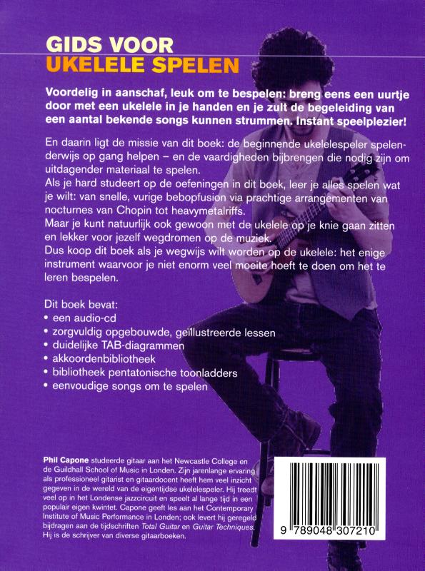 Gids voor ukelele spelen achterkant