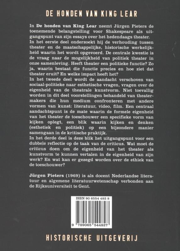 De honden van King Lear achterkant