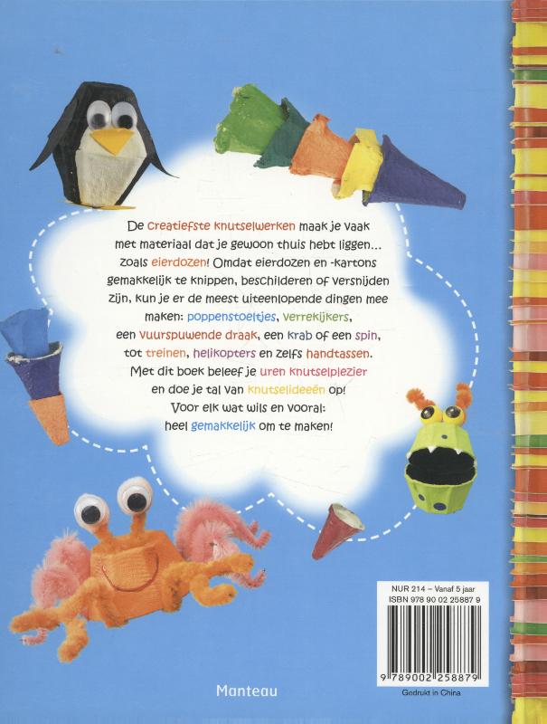 Knutselen met eierkartons achterkant