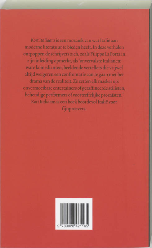 Kort Italiaans Italiaans / Nederlands achterkant