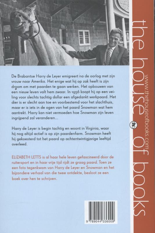 De kampioen op het witte paard achterkant