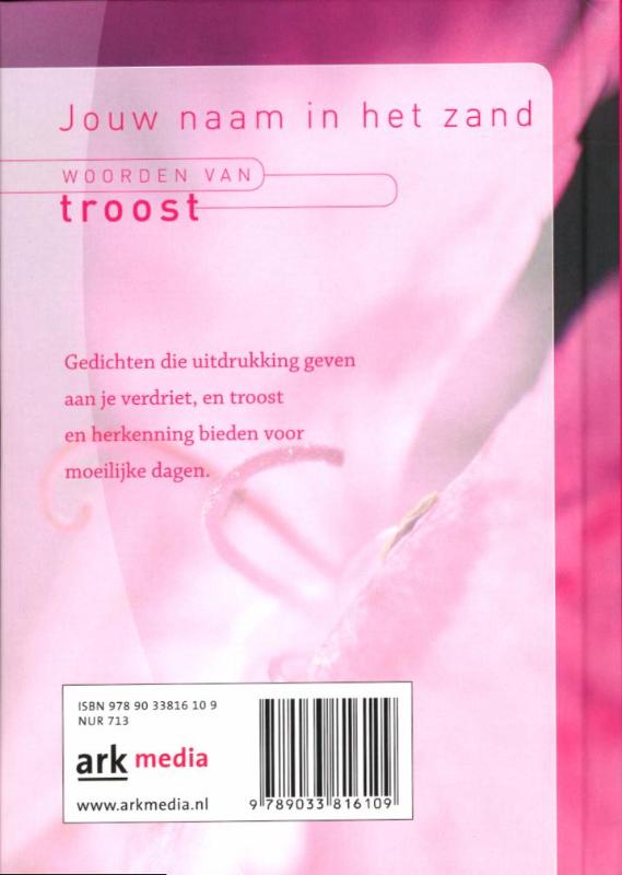 Jouw naam in het zand achterkant