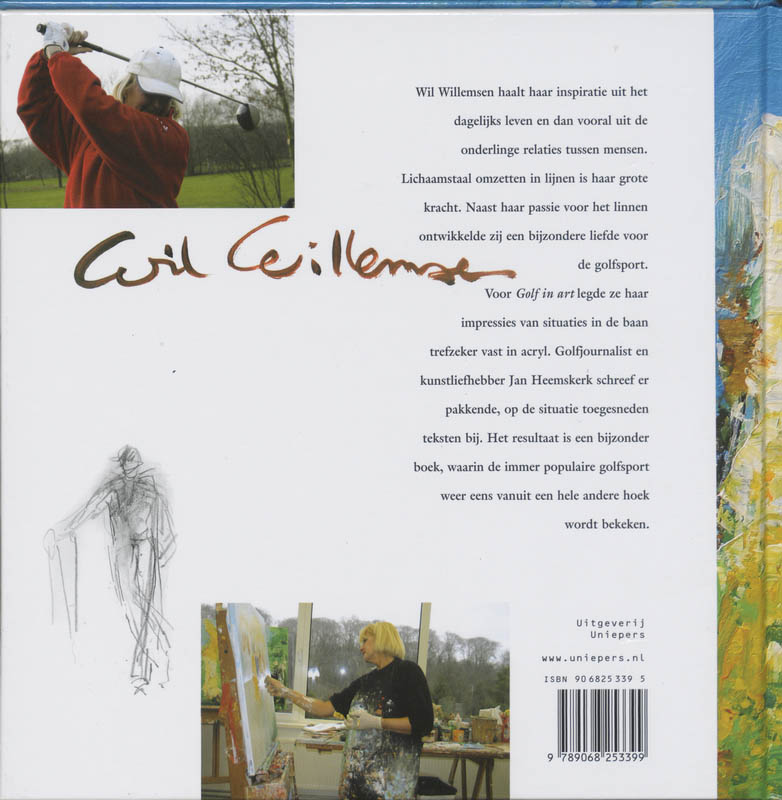 Golf In Art Prenten En Schilderijen achterkant