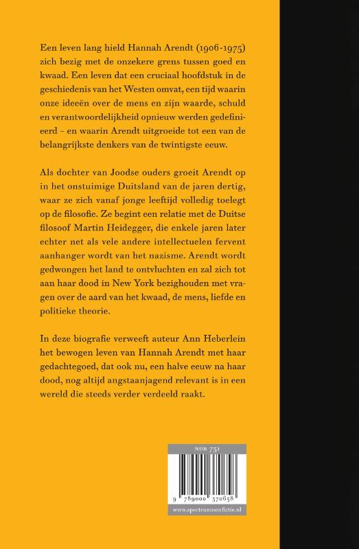 Hannah Arendt achterkant