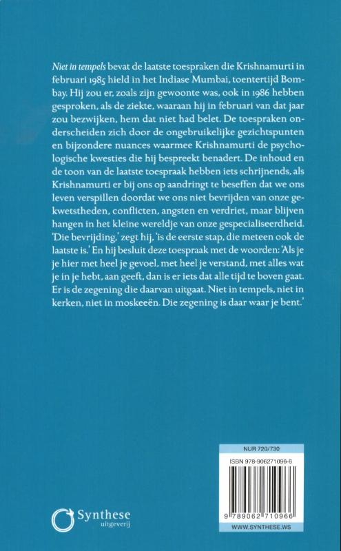 Niet in tempels achterkant