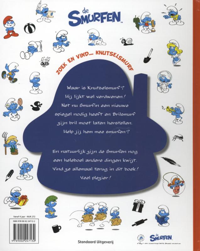 Zoek en vind... knutselsmurf / De Smurfen achterkant