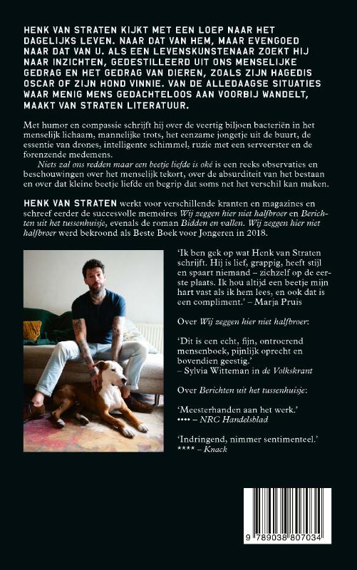 Niets zal ons redden maar een beetje liefde is oké achterkant