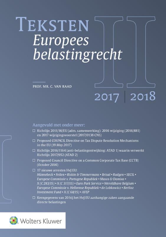 Teksten Europees belastingrecht 2017/2018