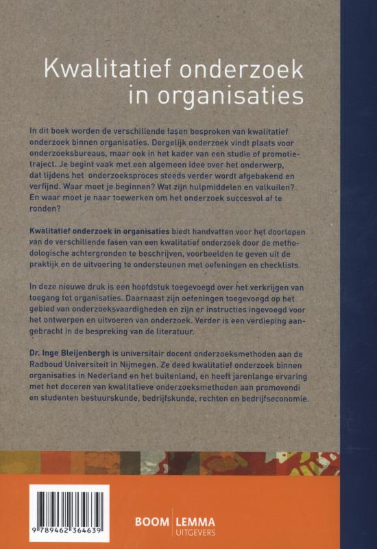 Kwalitatief onderzoek in organisaties achterkant