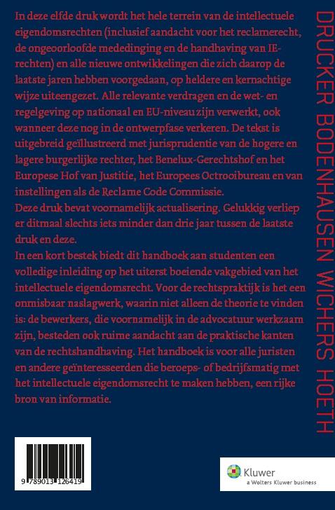 Kort begrip van het intellectuele eigendomsrecht studenteneditie achterkant