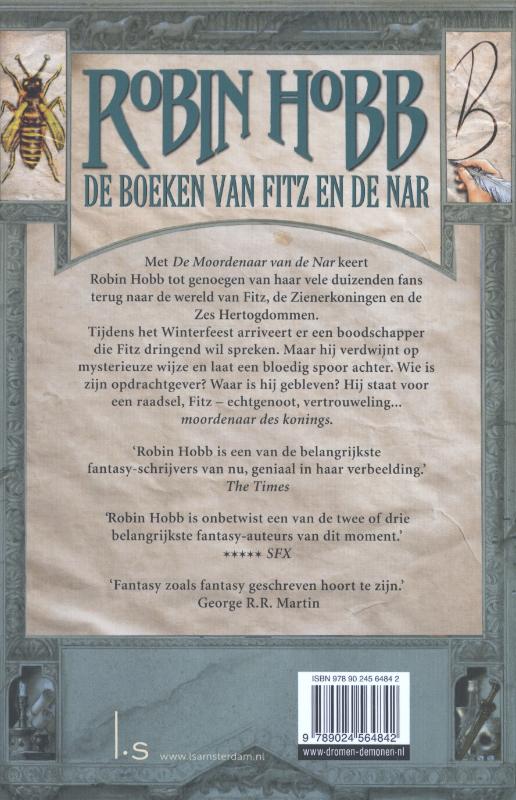 De moordenaar van de Nar / De boeken van Fitz en de Nar / 1 achterkant