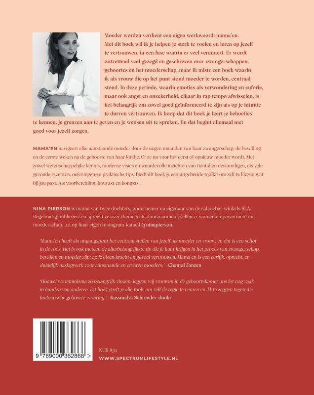 Mama'en - Hét boek voor de vrouw die moeder wordt achterkant