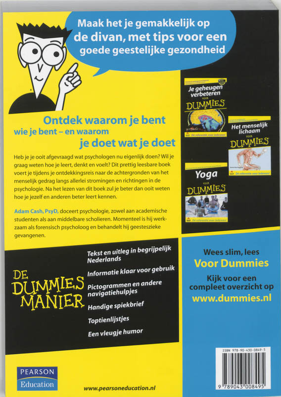 Psychologie voor Dummies / Voor Dummies achterkant