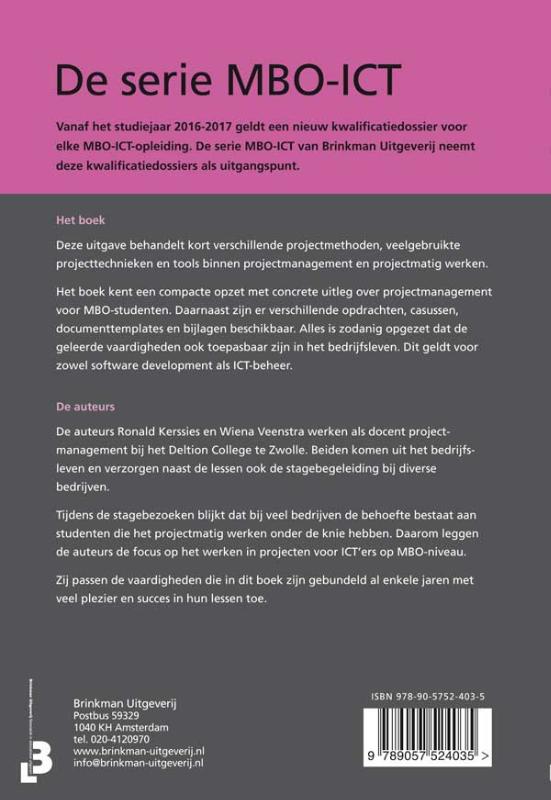 Projectmanagement / MBO-ICT achterkant