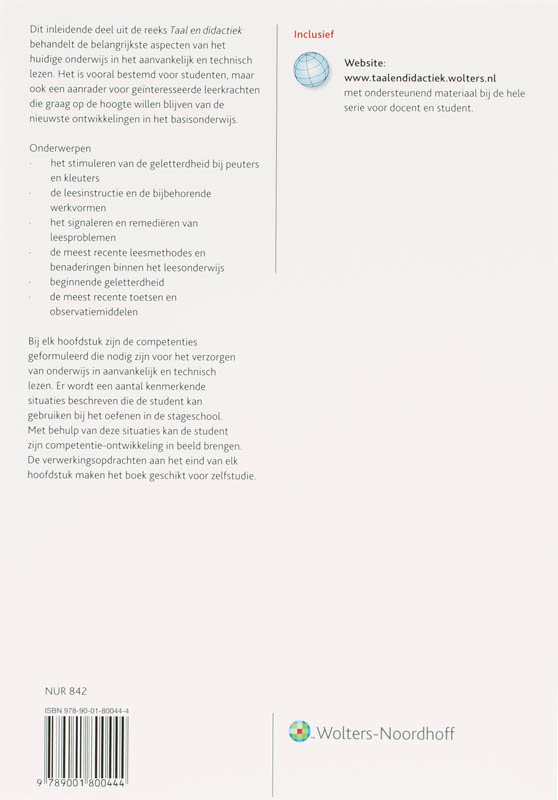 Aanvankelijk En Technisch Lezen achterkant