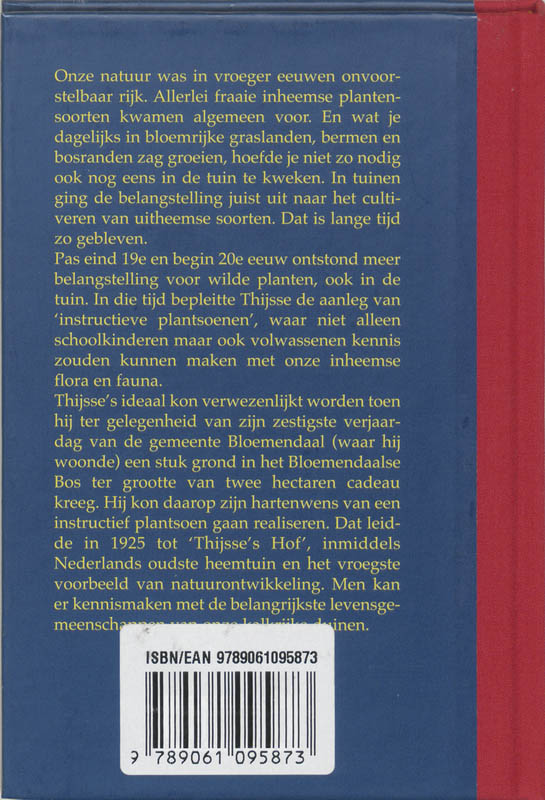 Thijsse's Hof / Miniaturen reeks / 7 achterkant