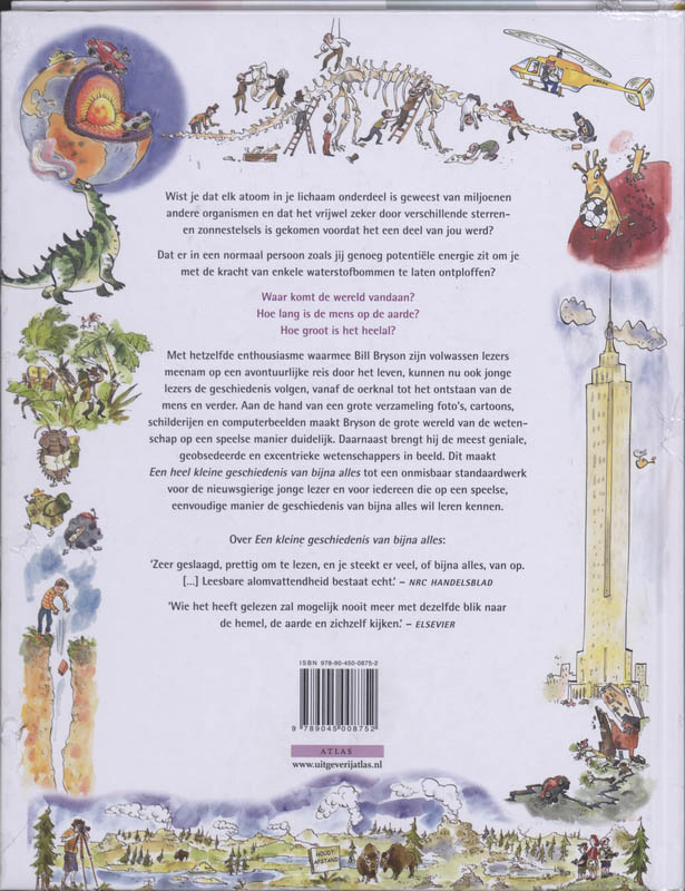 Een Heel Kleine Geschiedenis Van Bijna Alles  Jeugdeditie achterkant