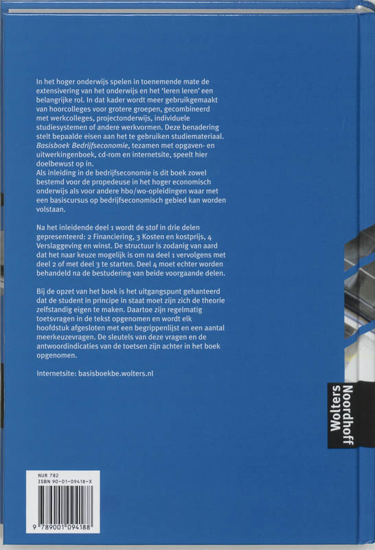 Basisboek Bedrijfseconomie achterkant