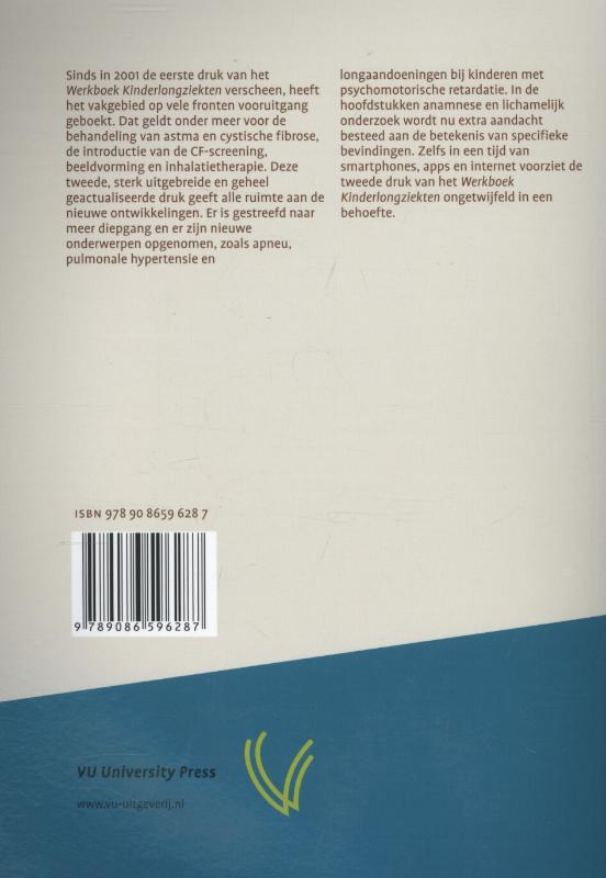 Werkboeken Kindergeneeskunde  -   Werkboek kinderlongziekten achterkant