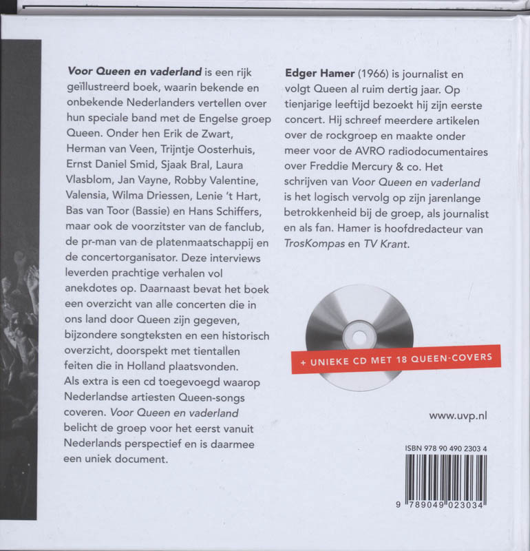 Voor queen en vaderland en cd achterkant