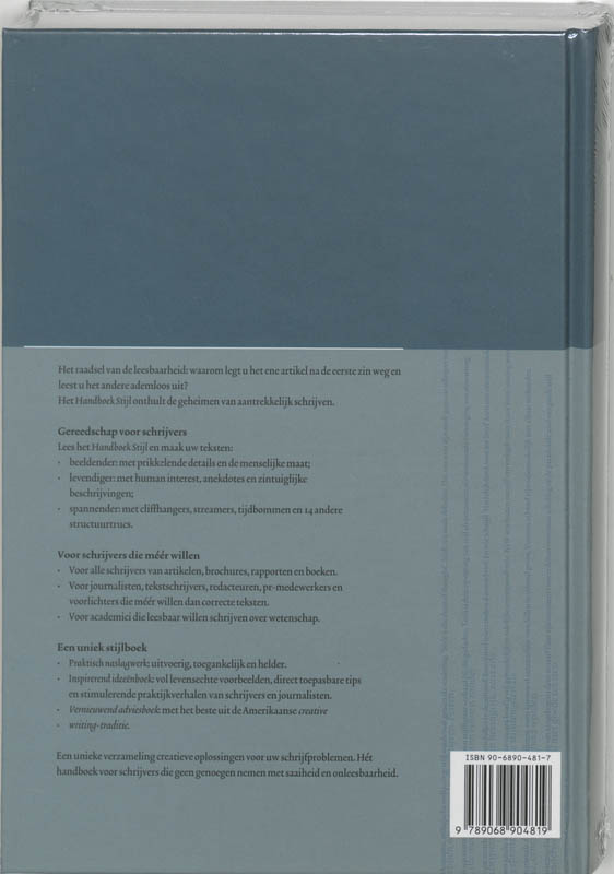 Handboek Stijl achterkant