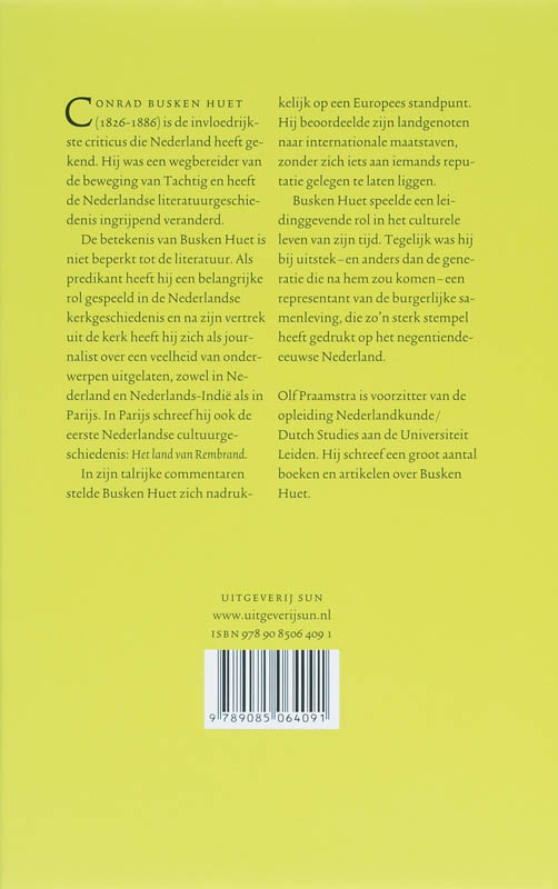 Busken Huet, Een Biografie achterkant