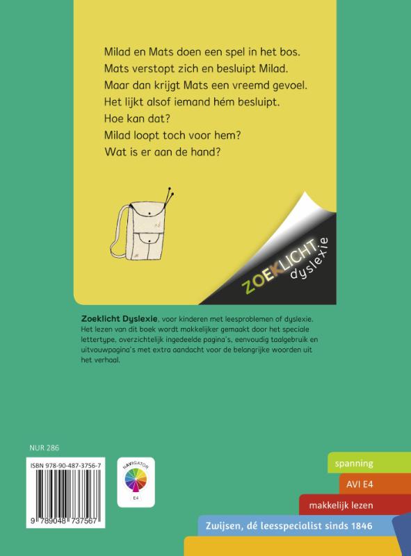 Een gevaarlijk spel / Zoeklicht Dyslexie achterkant