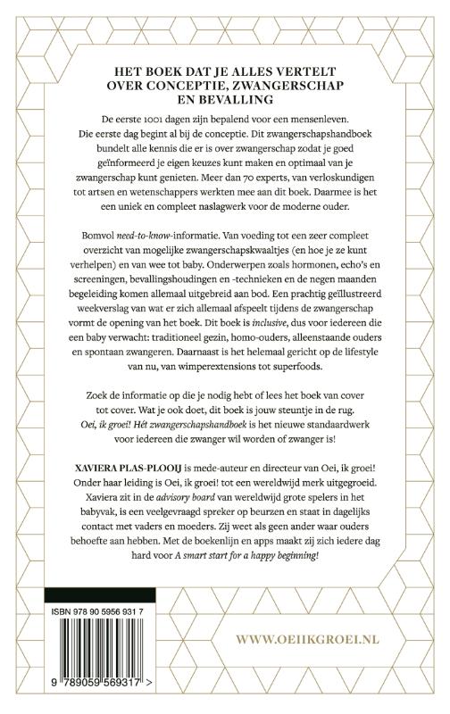 Hét zwangerschapshandboek / Oei, ik groei! achterkant