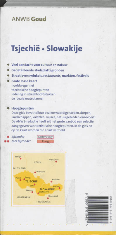 Tsjechië Slowakije / ANWB goud achterkant