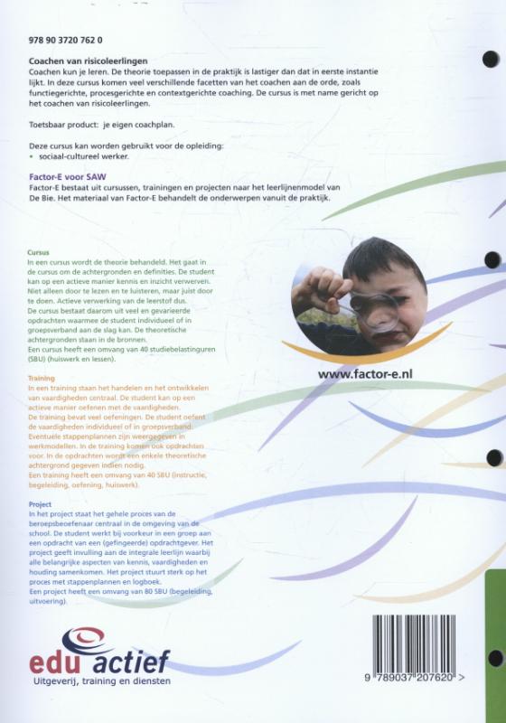 Factor-E Coachen van risicoleerlingen Cursus achterkant
